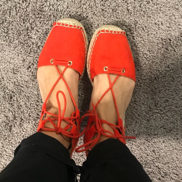 Merona Shoes - Espadrilles sandals! Blood orange